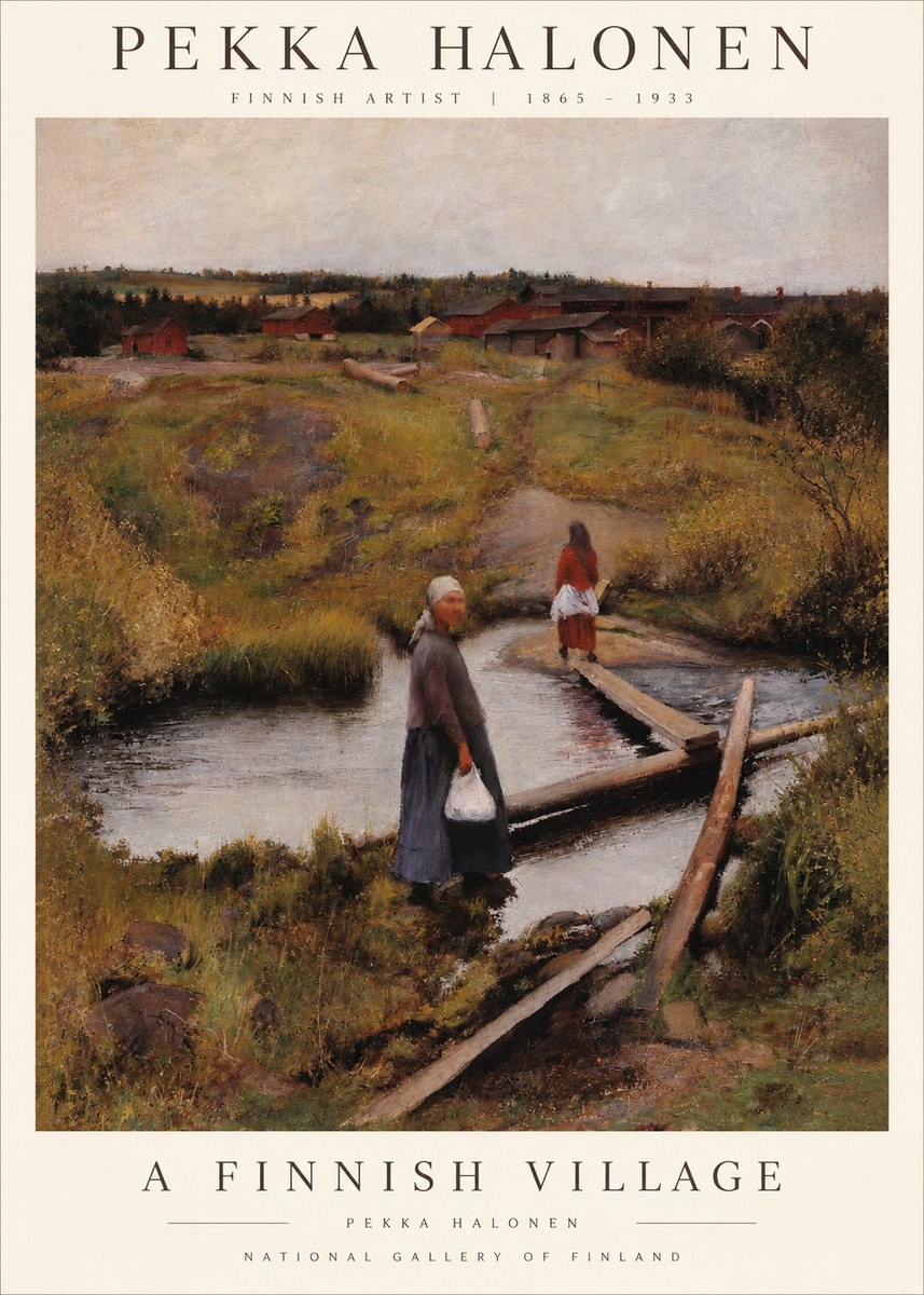 Pekka Halonen A Finnish Village No1 - Póster