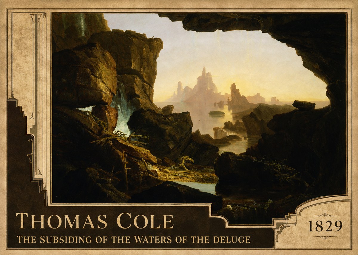 Thomas Cole The Subsiding of the Waters of the Deluge II No2 - Póster
