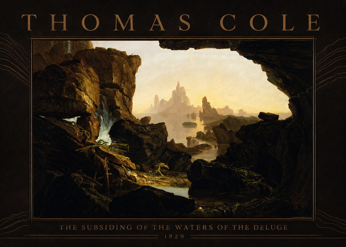Thomas Cole The Subsiding of the Waters of the Deluge II No4 - Póster