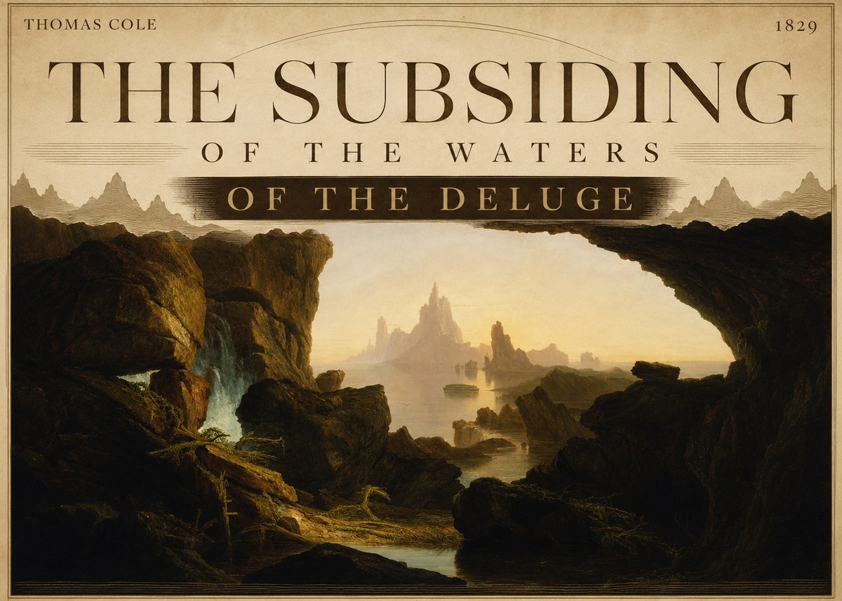 Thomas Cole The Subsiding of the Waters of the Deluge II No6 - Póster