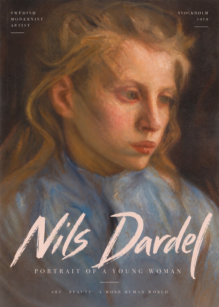 Nils Dardel Portrait of a Young Woman No5 - Póster