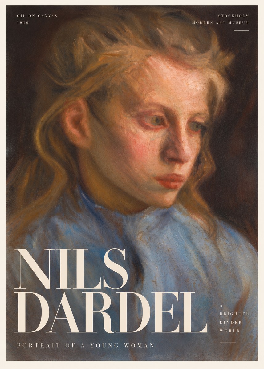 Nils Dardel Portrait of a Young Woman No6 - Póster