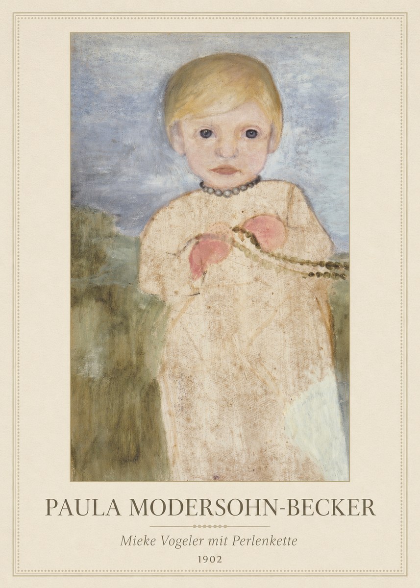 Paula Modersohn-Becker Mieke Vogeler Mit Perlenkette No1 - Póster