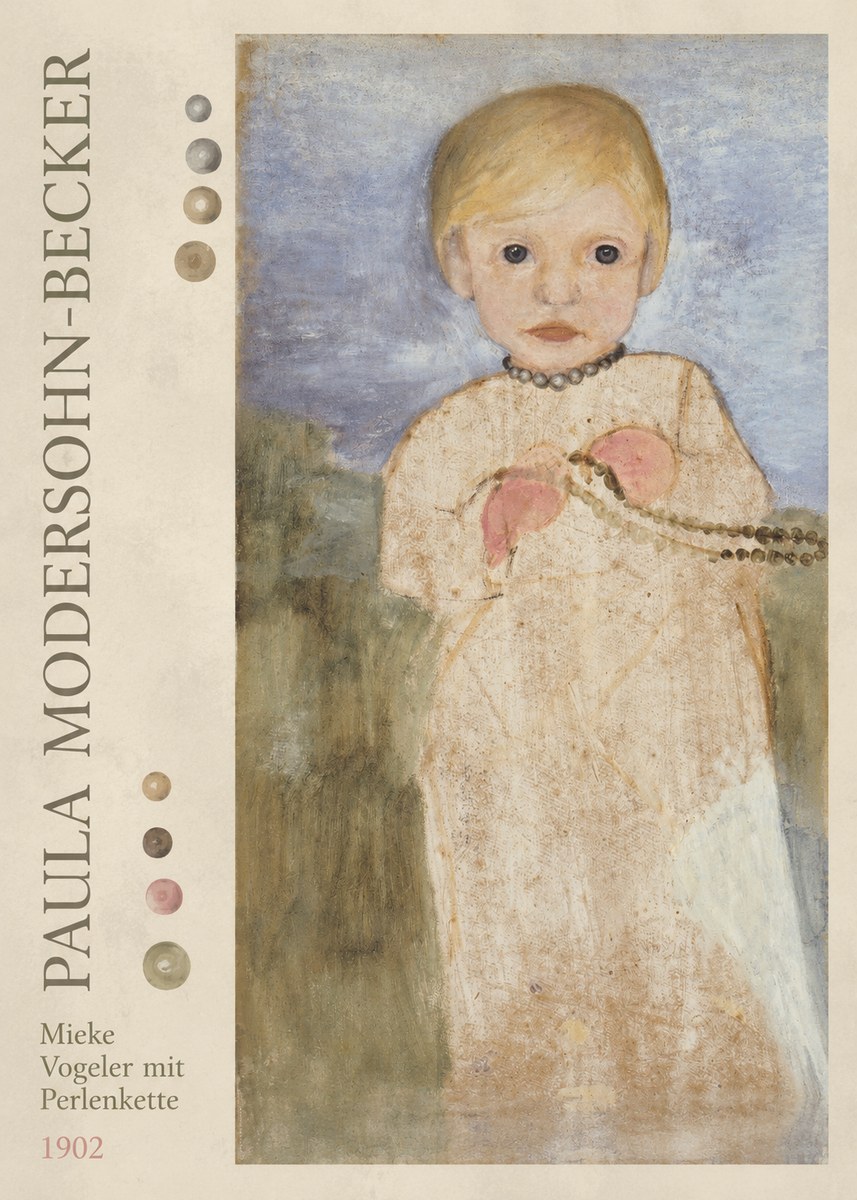 Paula Modersohn-Becker Mieke Vogeler Mit Perlenkette No3 - Póster