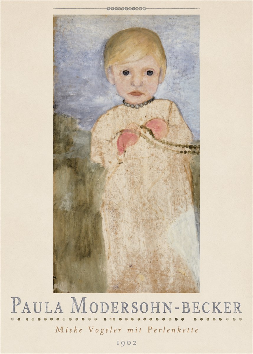 Paula Modersohn-Becker Mieke Vogeler Mit Perlenkette No4 - Póster