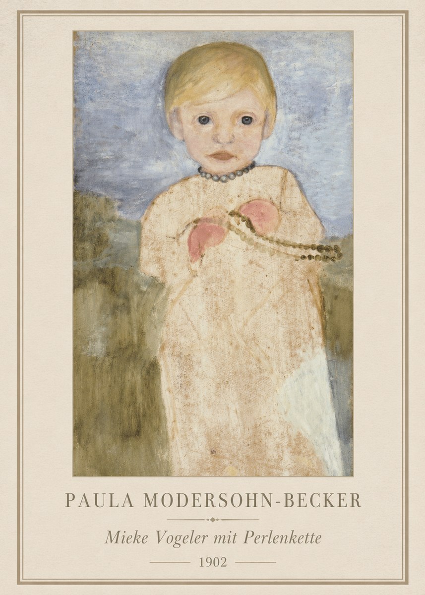 Paula Modersohn-Becker Mieke Vogeler Mit Perlenkette No5 - Póster