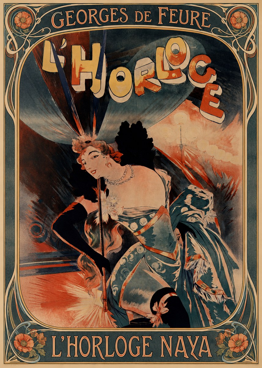 Georges de Feure L'horloge Naya No1 - Póster