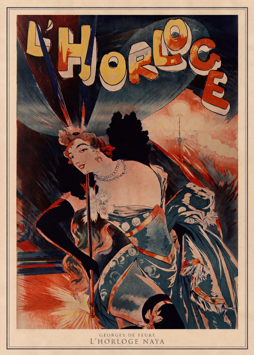 Georges de Feure L'horloge Naya No3 - Póster