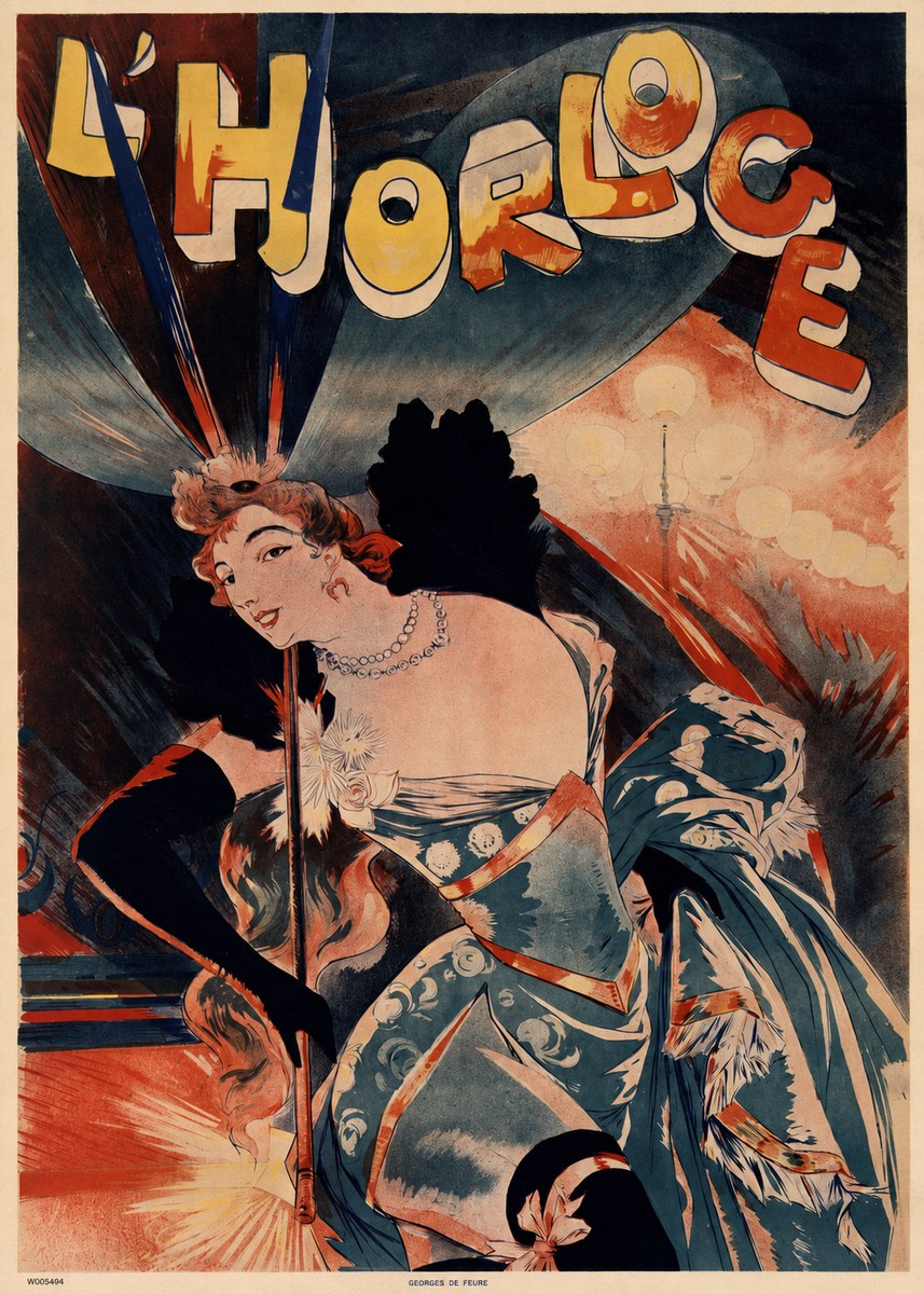 Georges de Feure L'horloge Naya No5 - Póster