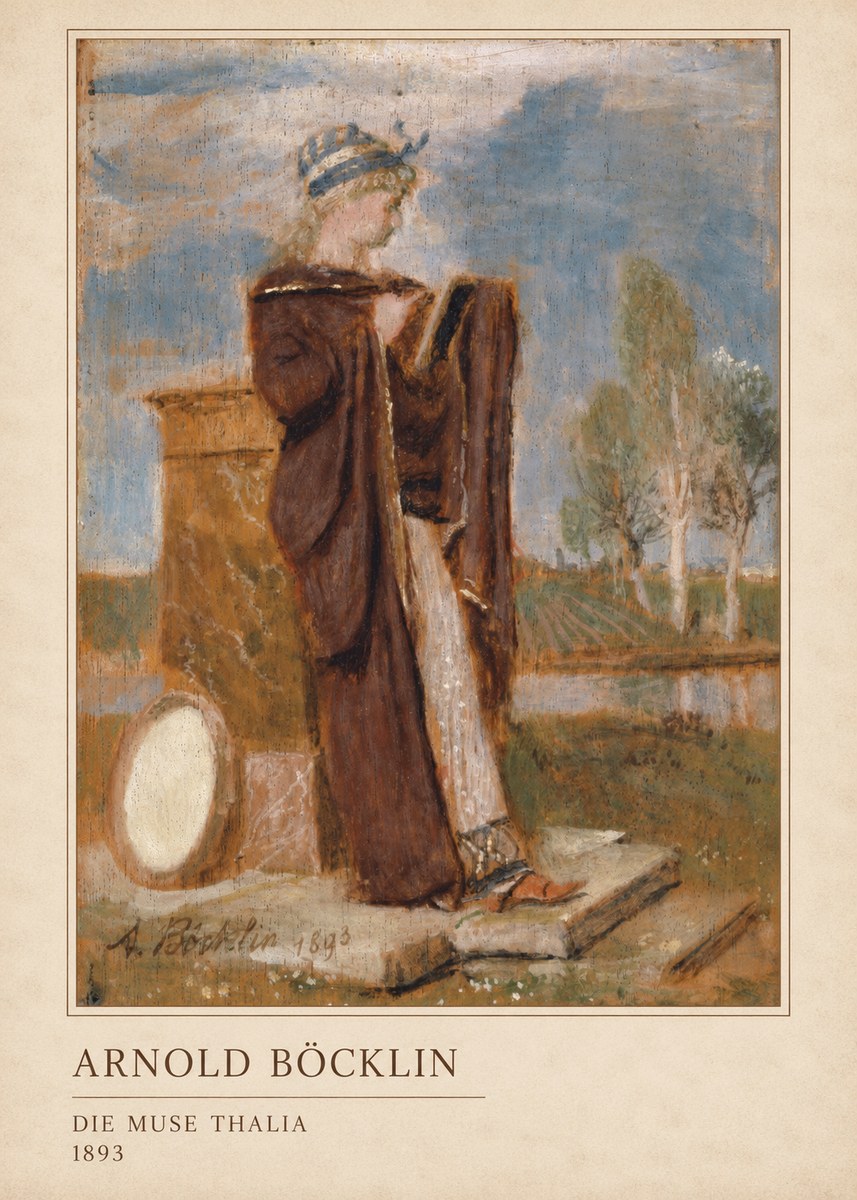 Arnold Böcklin Die Muse Thalia II No3 - Póster