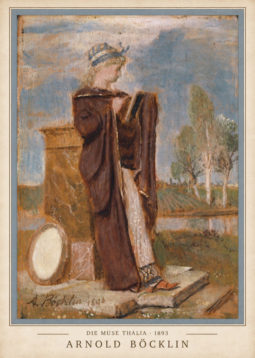 Arnold Böcklin Die Muse Thalia II No4 - Póster