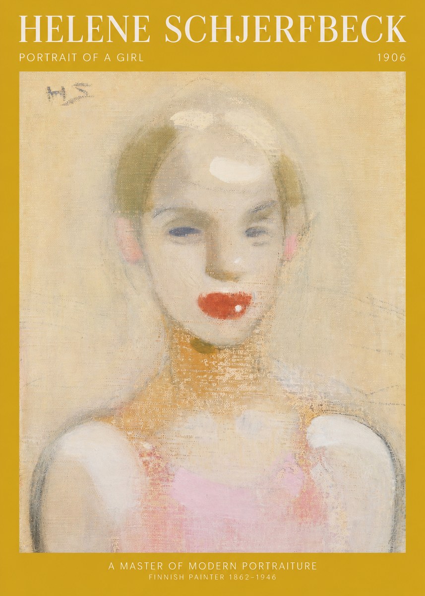 Helene Schjerfbeck Portrait of a Girl No1 - Póster
