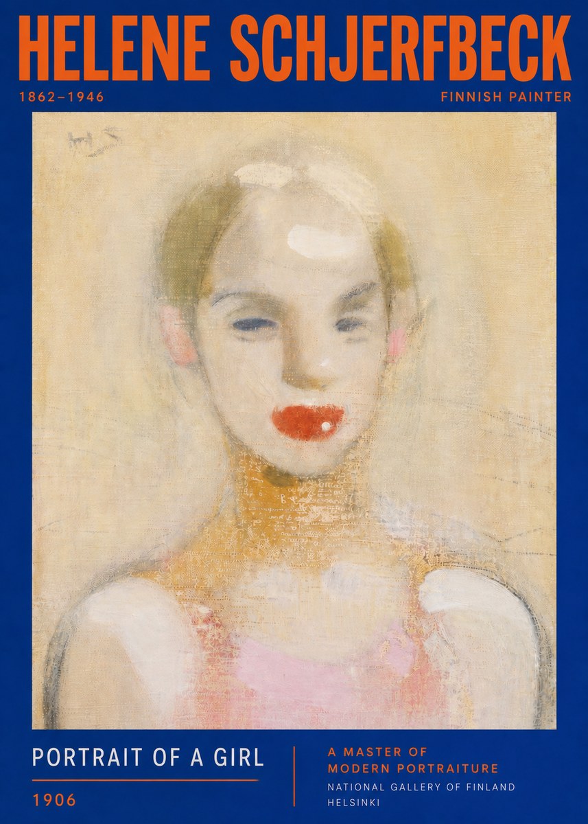 Helene Schjerfbeck Portrait of a Girl No3 - Póster