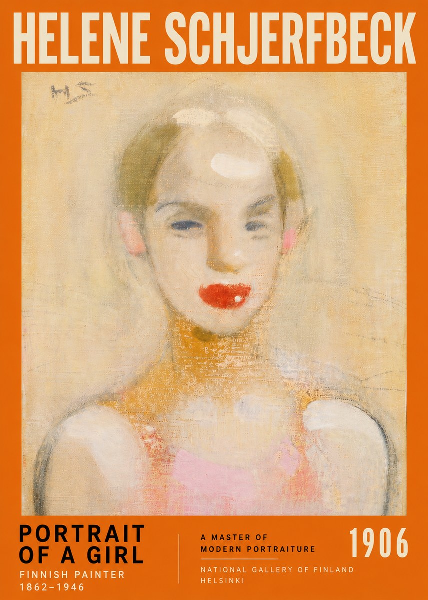 Helene Schjerfbeck Portrait of a Girl No6 - Póster