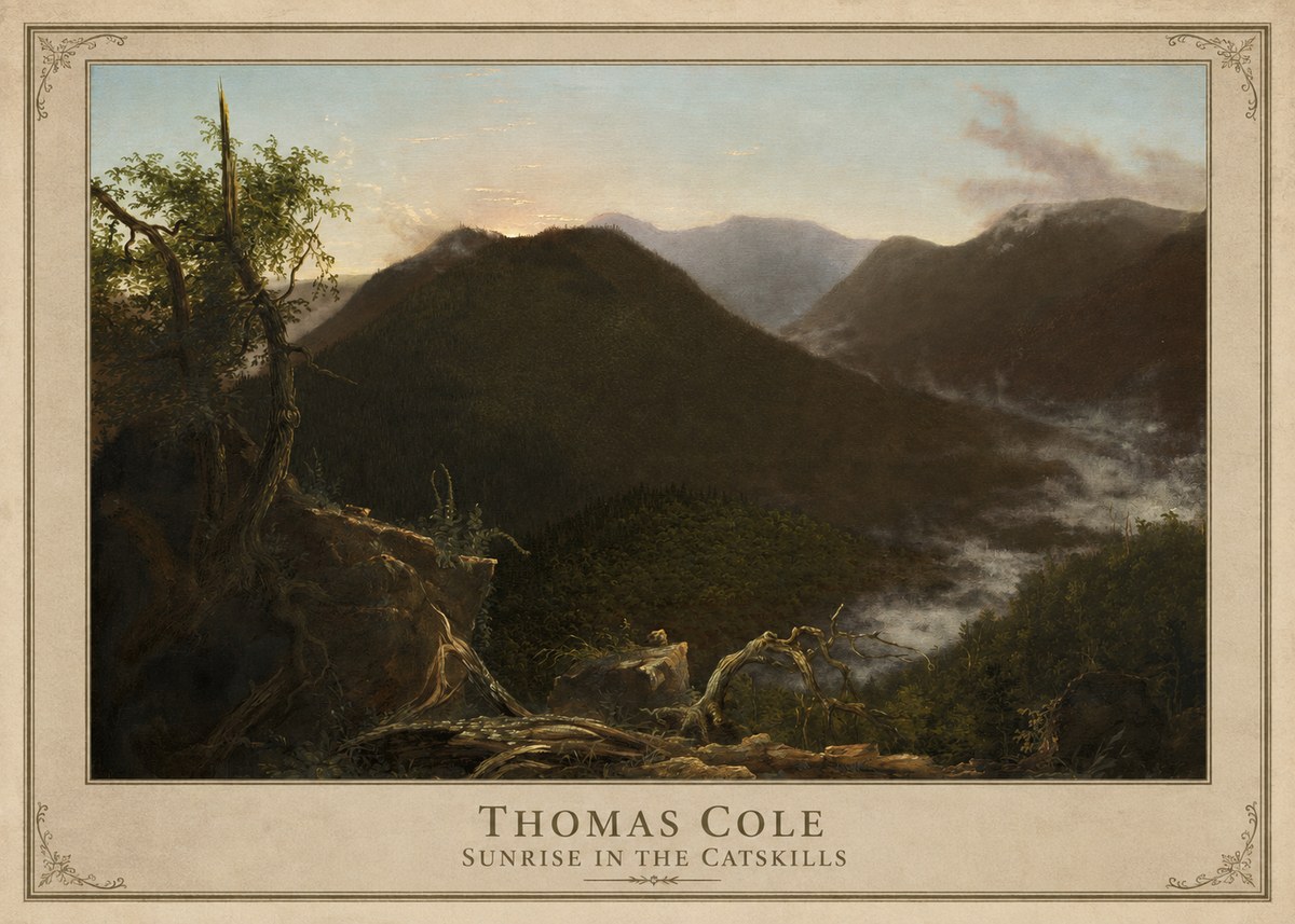 Thomas Cole Sunrise in the Catskills II No1 - Póster