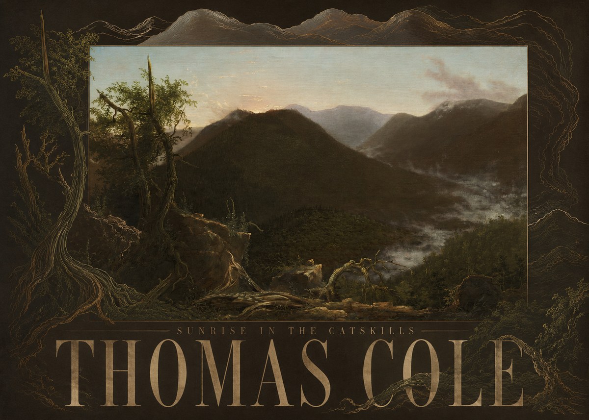 Thomas Cole Sunrise in the Catskills II No5 - Póster