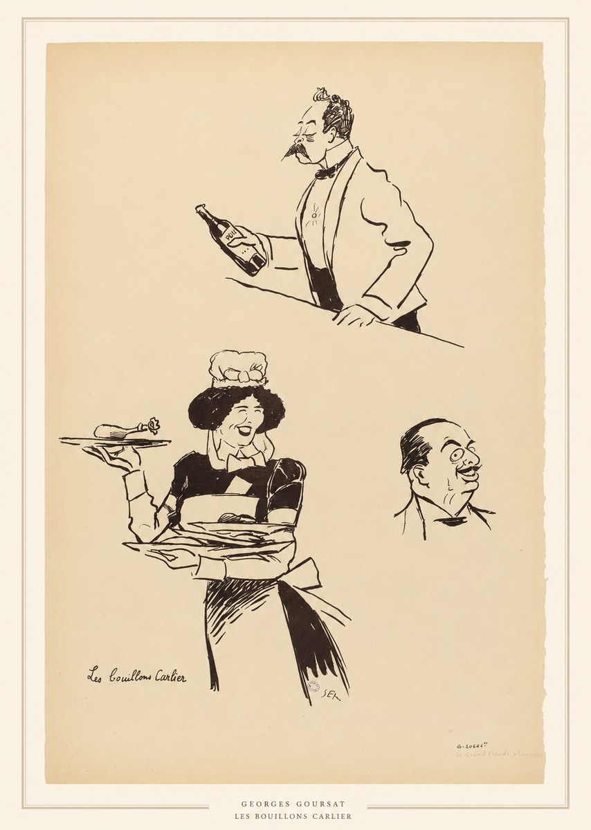 Georges Goursat Les Bouillons Carlier II No5 - Póster