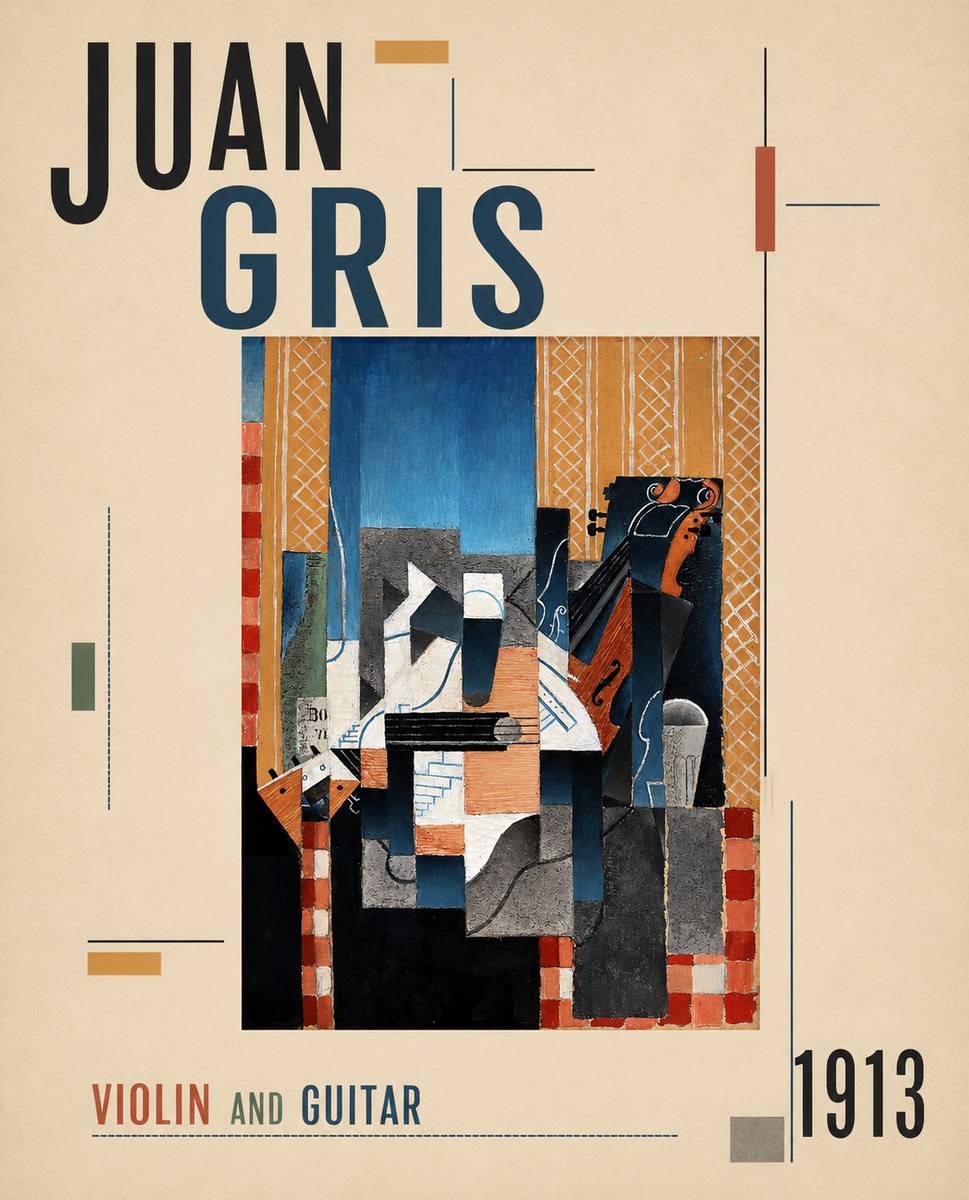 Juan Gris Violin and Guitar II No4 - Póster