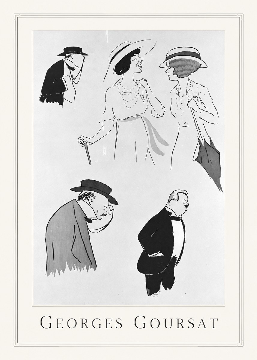 Georges Goursat Character Studies No1 - Póster