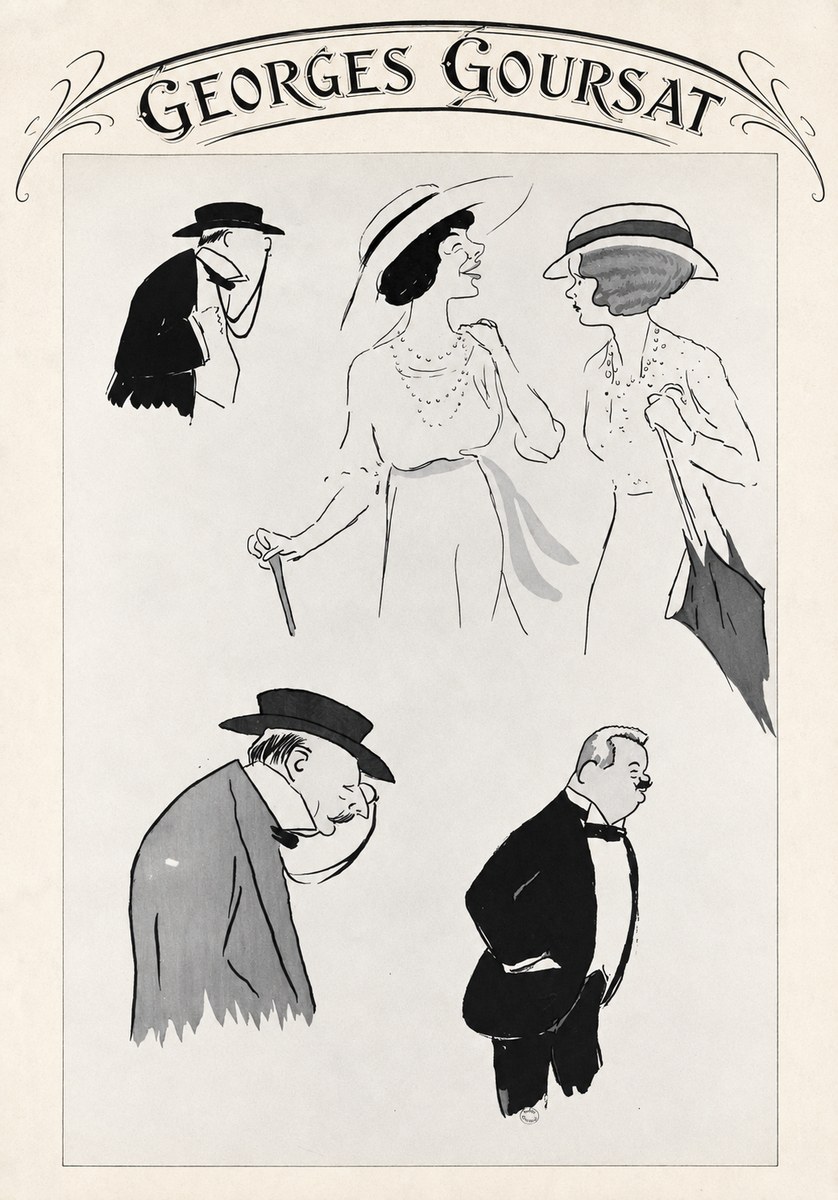 Georges Goursat Character Studies No4 - Póster