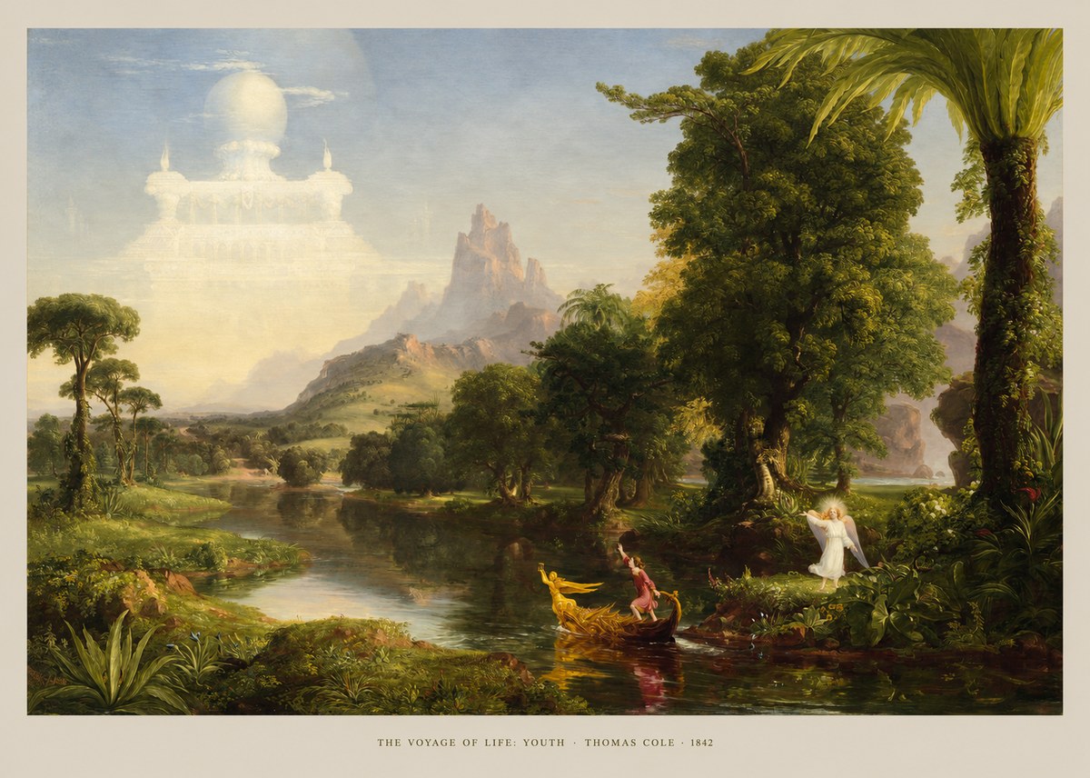 Thomas Cole The Voyage of Life: Youth V No6 - Póster