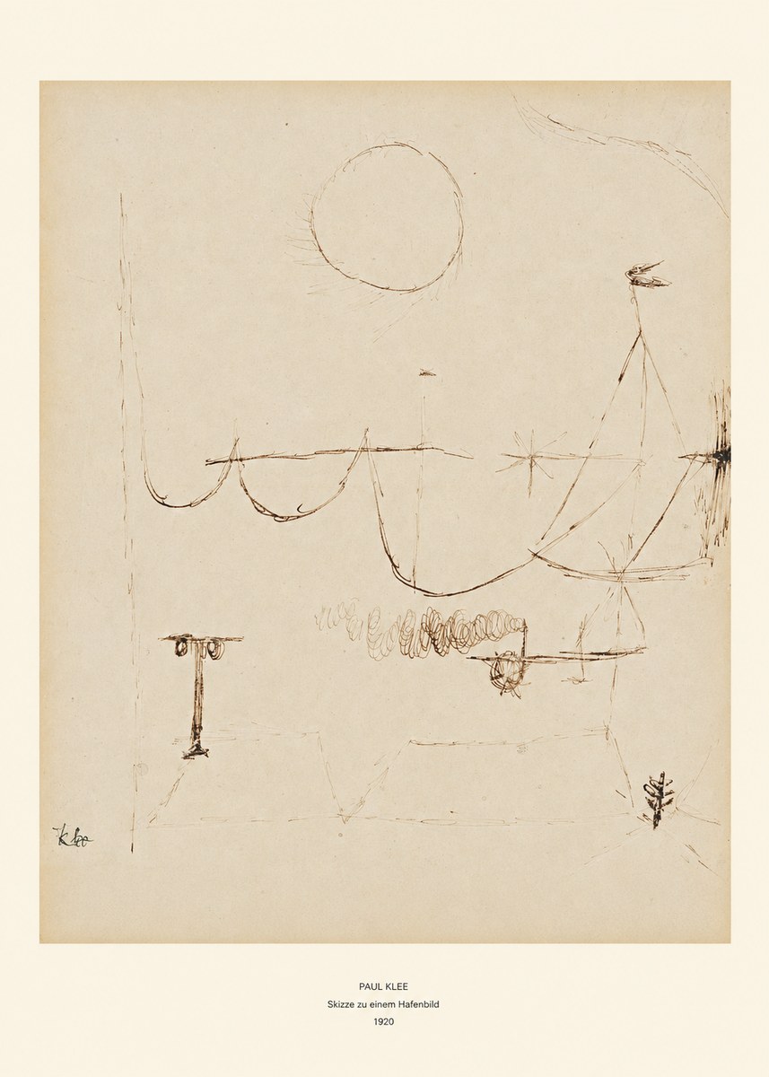 Paul Klee Skizze Zu Einem Hafenbild No6 - Póster