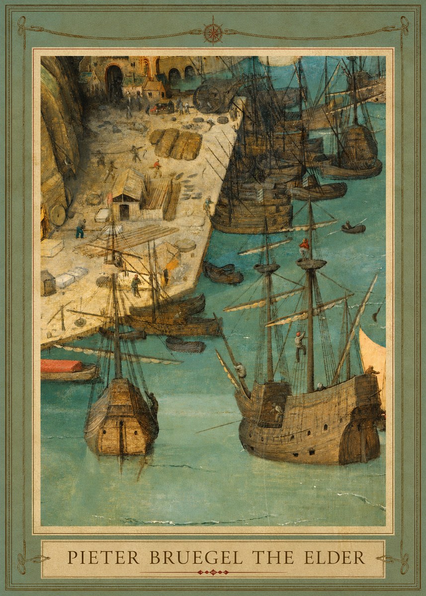 Pieter Bruegel A Port Scene No1 - Póster