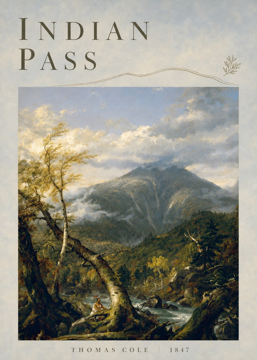 Thomas Cole Indian Pass II No4 - Póster