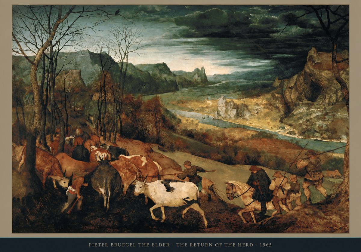 Pieter Bruegel The Return of the Herd No6 - Póster