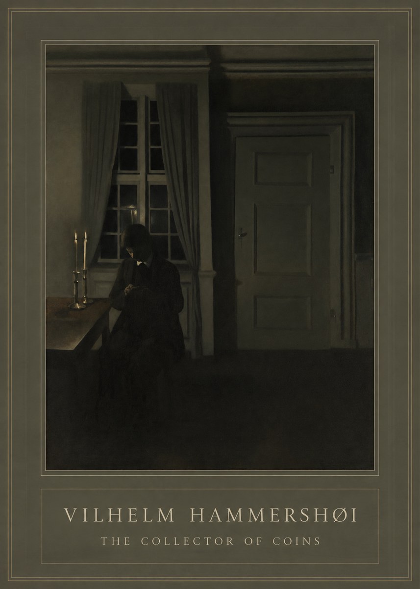 Vilhelm Hammershøi The Collector of Coins No1 - Póster