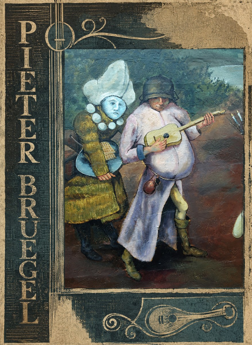 Pieter Bruegel Two Figures with a Lute No2 - Póster