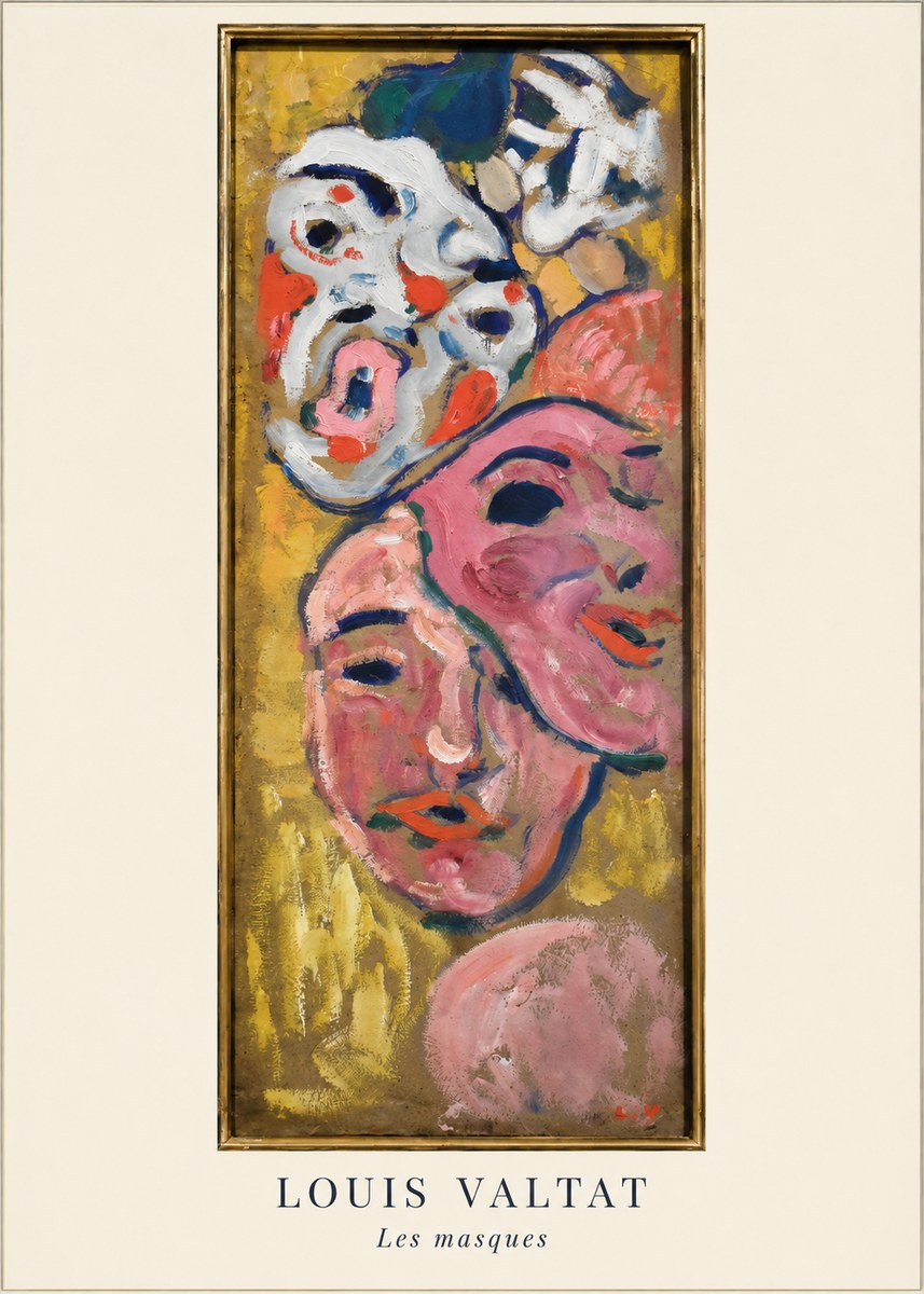 Louis Valtat Les Masques No4 - Póster