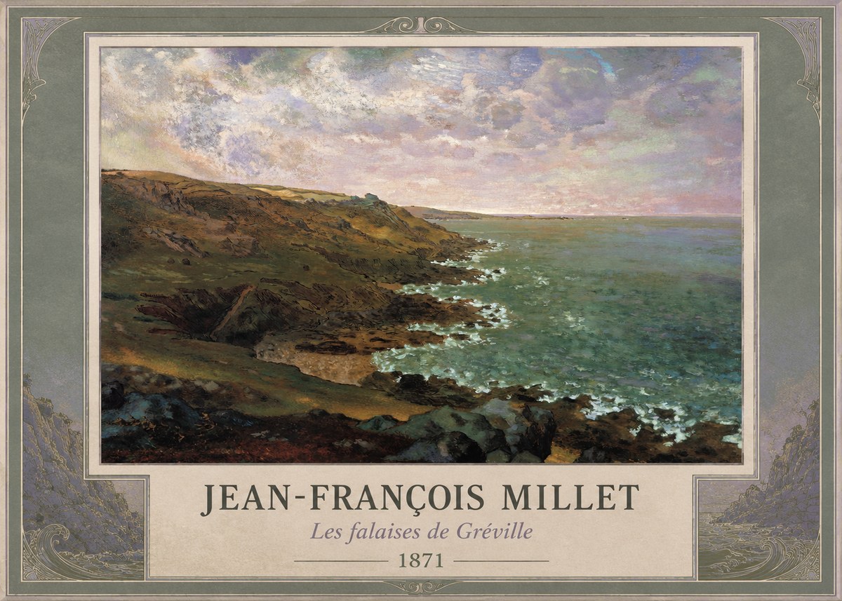 Jean-François Millet Les Falaises De Gréville No1 - Póster