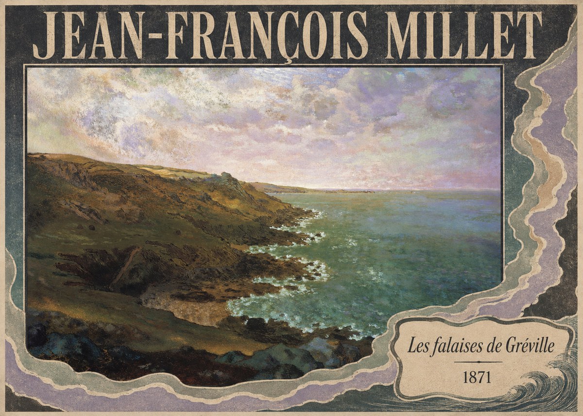 Jean-François Millet Les Falaises De Gréville No6 - Póster