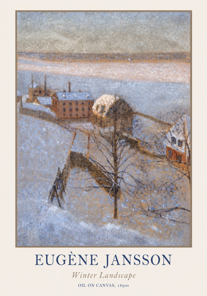 Eugène Jansson Winter Landscape No1 - Póster