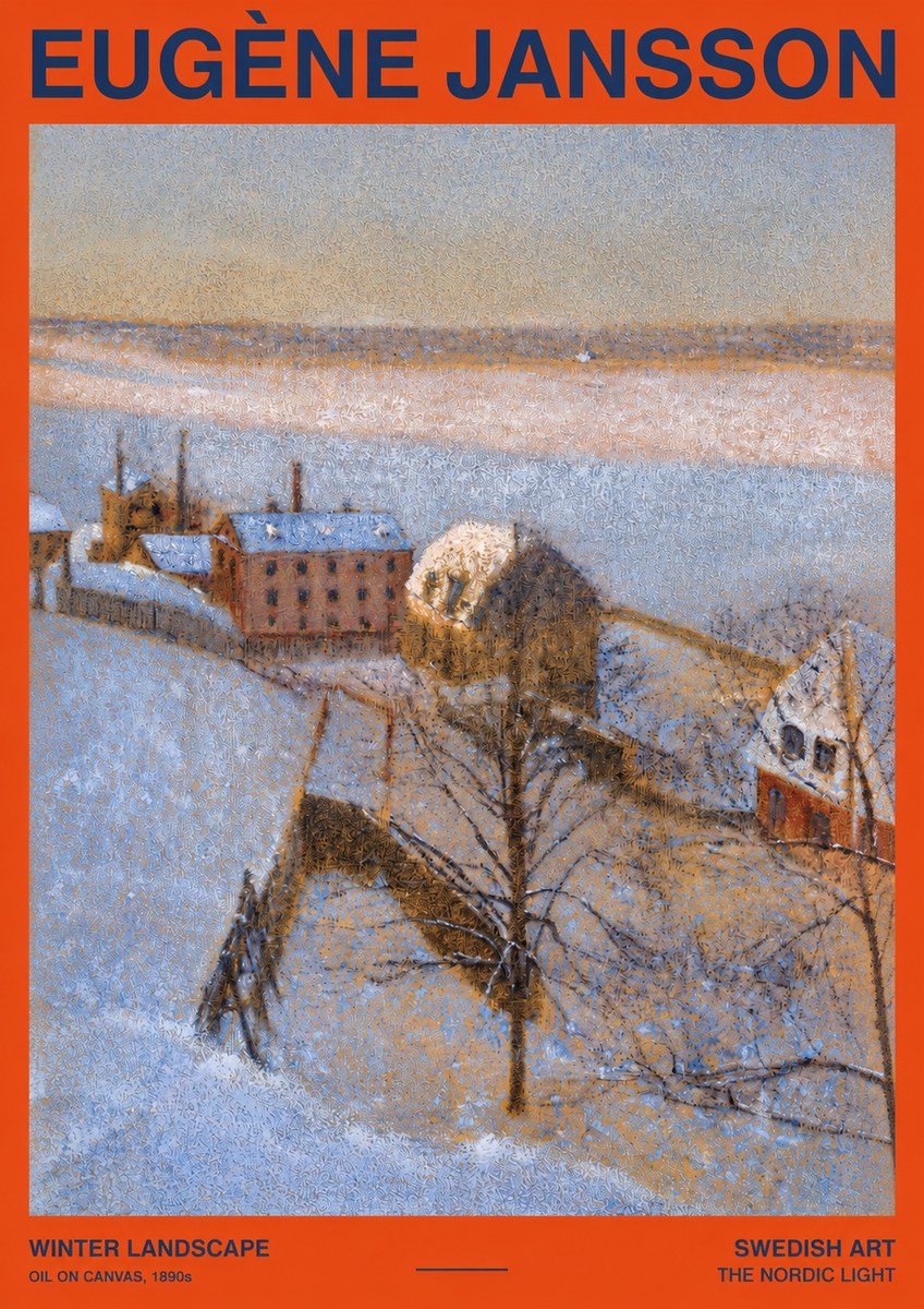 Eugène Jansson Winter Landscape No2 - Póster