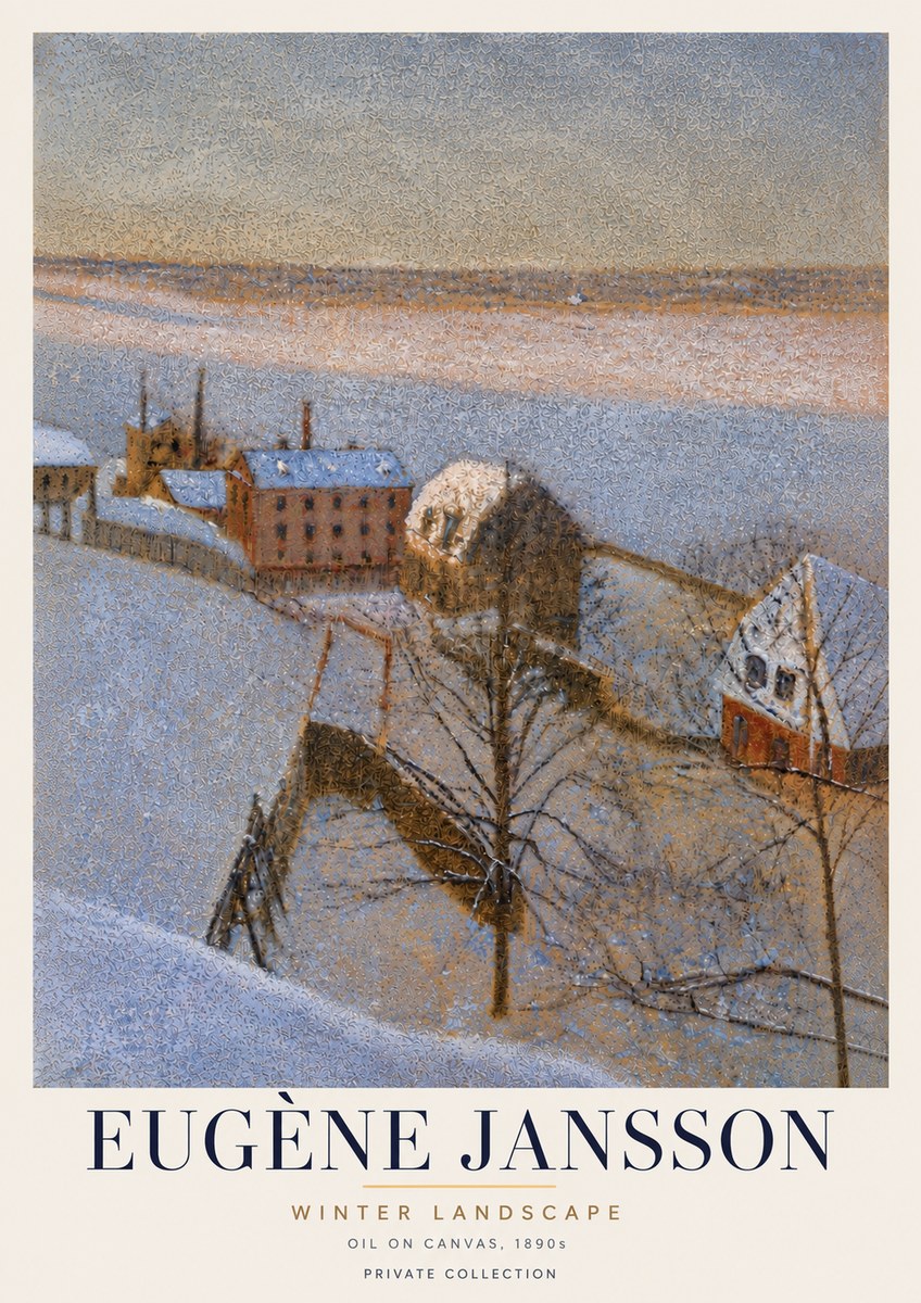 Eugène Jansson Winter Landscape No6 - Póster