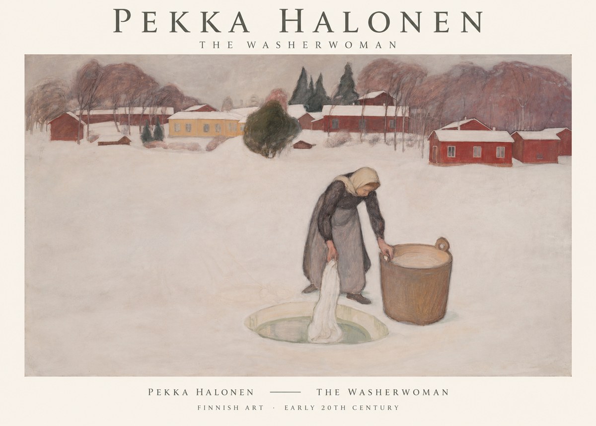 Pekka Halonen The Washerwoman No1 - Póster