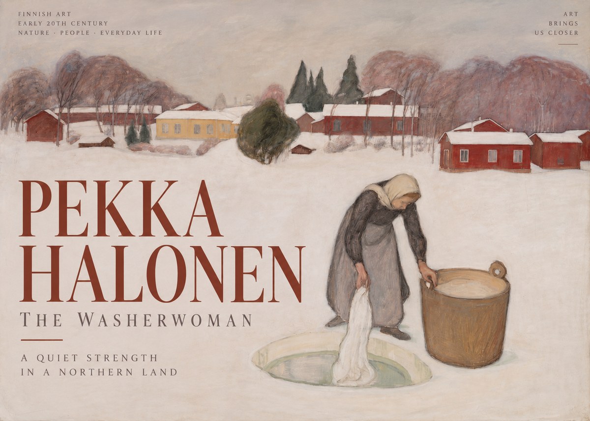 Pekka Halonen The Washerwoman No2 - Póster