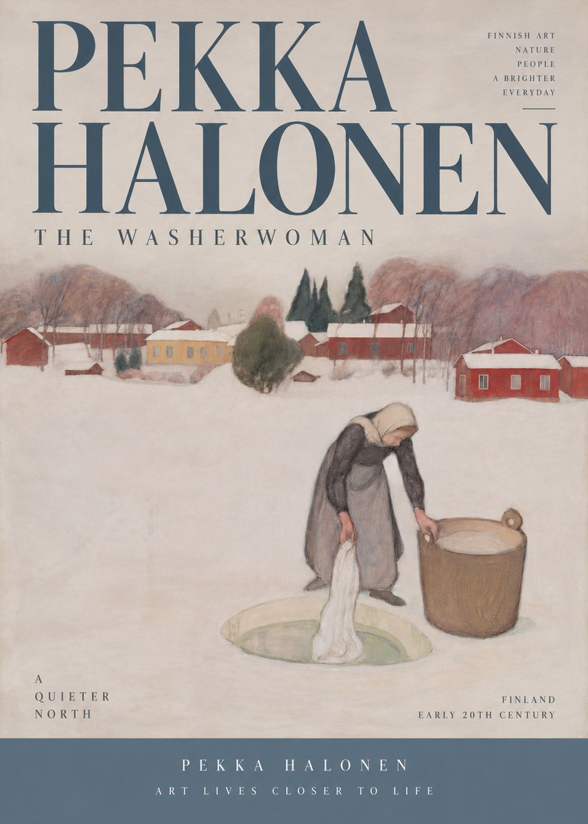 Pekka Halonen The Washerwoman No4 - Póster