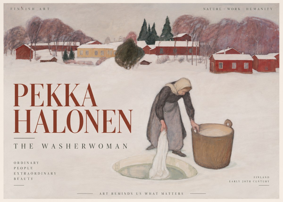 Pekka Halonen The Washerwoman No5 - Póster