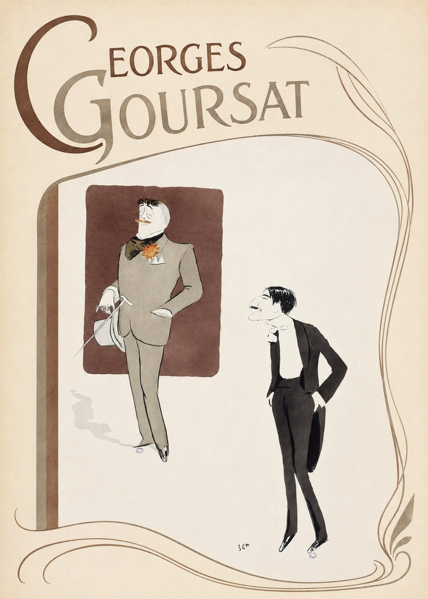 Georges Goursat High Society Caricature No2 - Póster