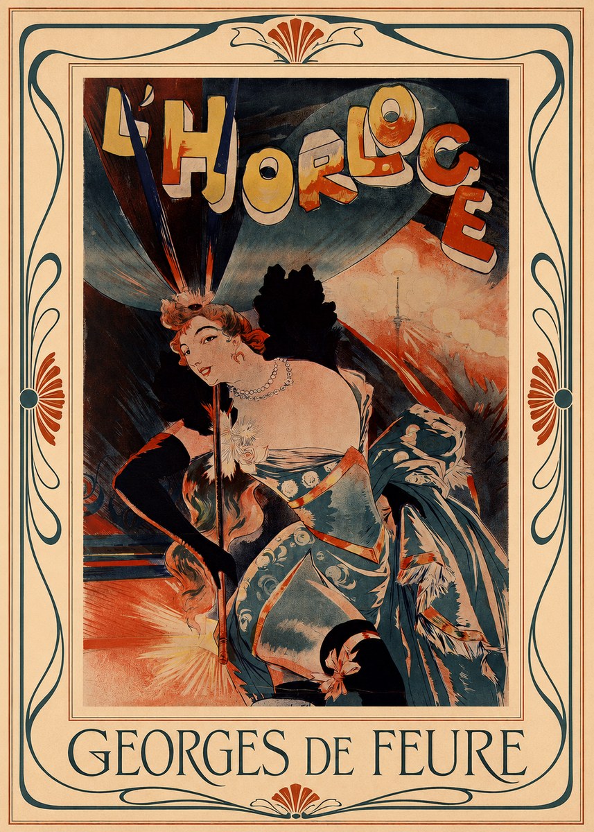 Georges de Feure L'horloge III No1 - Póster