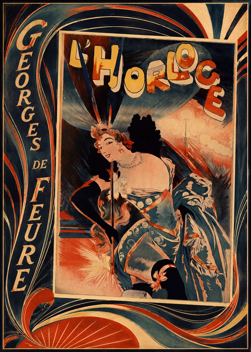 Georges de Feure L'horloge III No2 - Póster