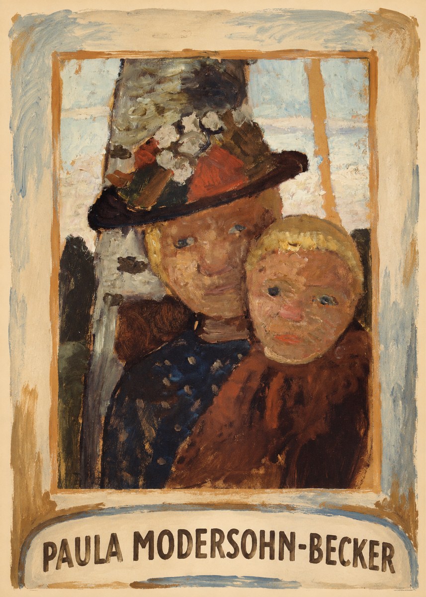 Paula Modersohn-Becker Mother and Child with Hat No3 - Póster