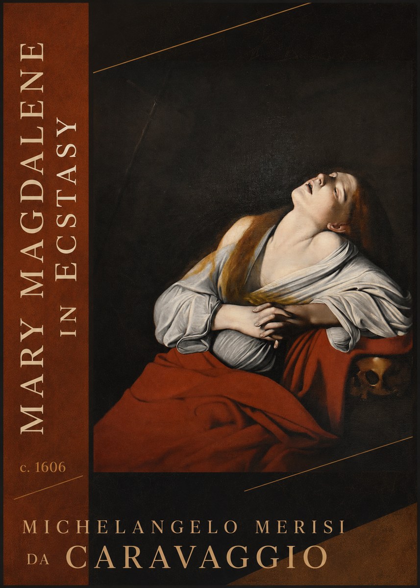 Michelangelo Merisi da Caravaggio Mary Magdalene in Ecstasy No2 - Póster