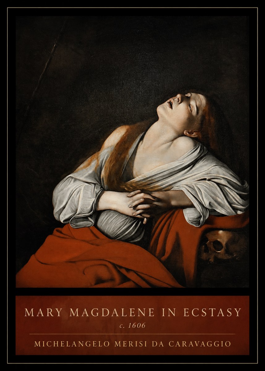 Michelangelo Merisi da Caravaggio Mary Magdalene in Ecstasy No3 - Póster