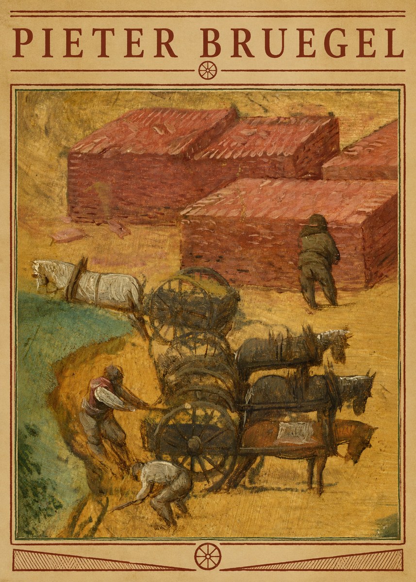Pieter Bruegel The Brickmakers No3 - Póster