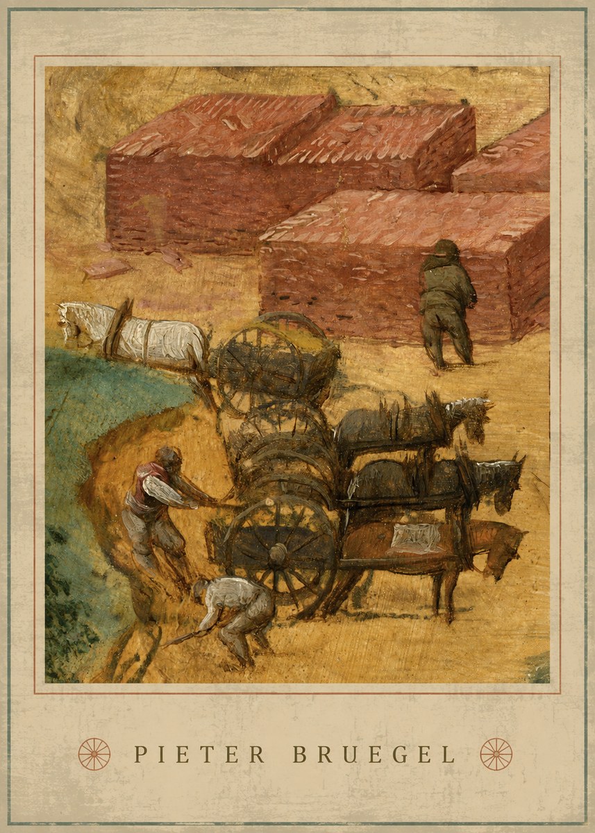 Pieter Bruegel The Brickmakers No4 - Póster