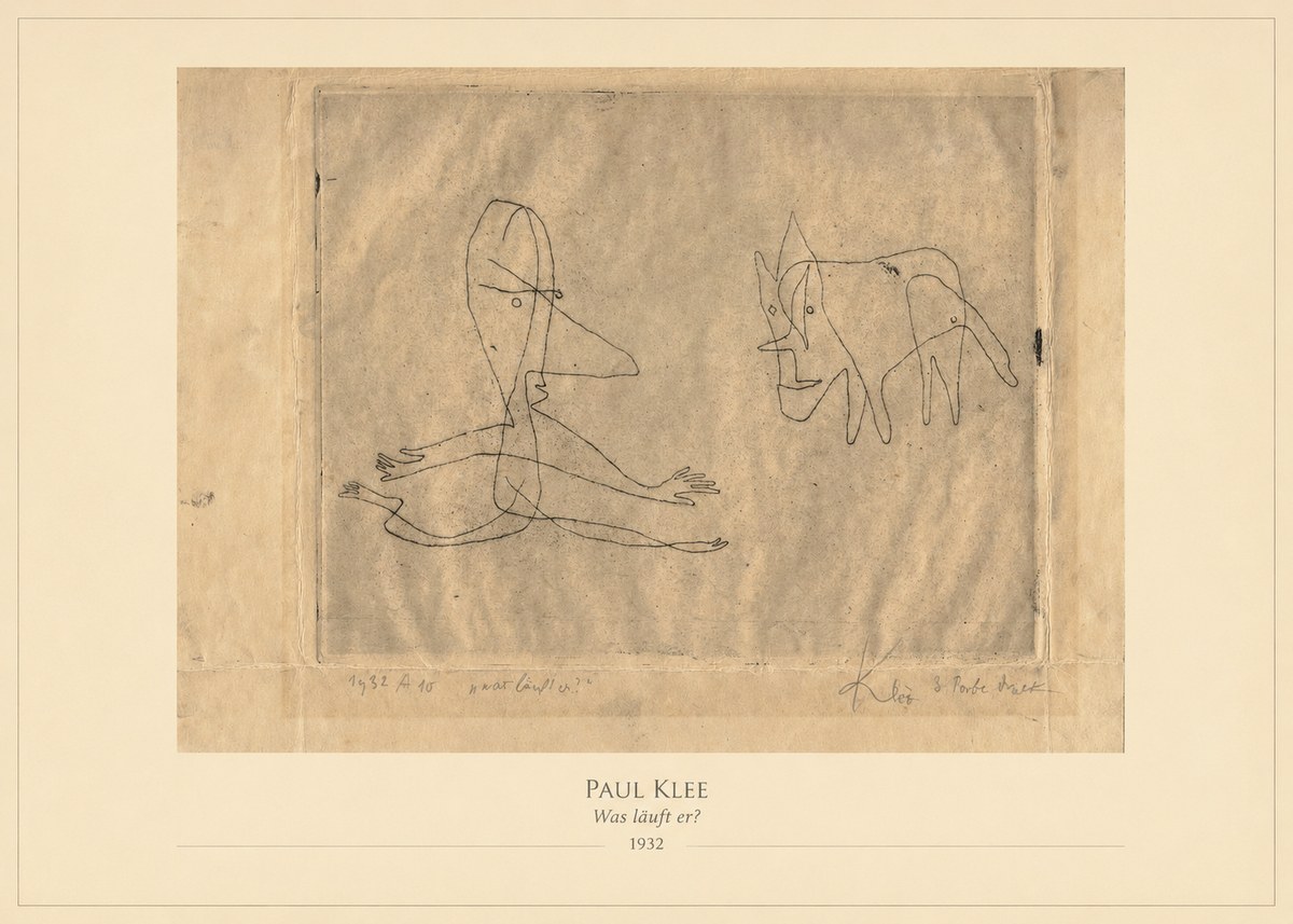 Paul Klee Was Läuft Er? No4 - Póster
